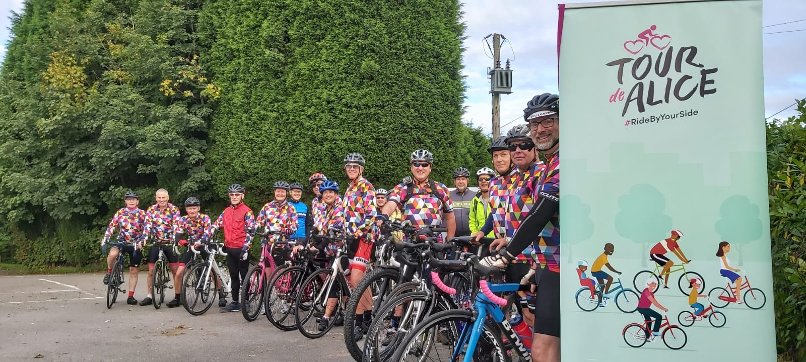 The Alsager Harlequins - Tour De Alice team pic from 2020