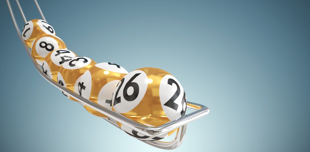 Composite image of balls of the lottery